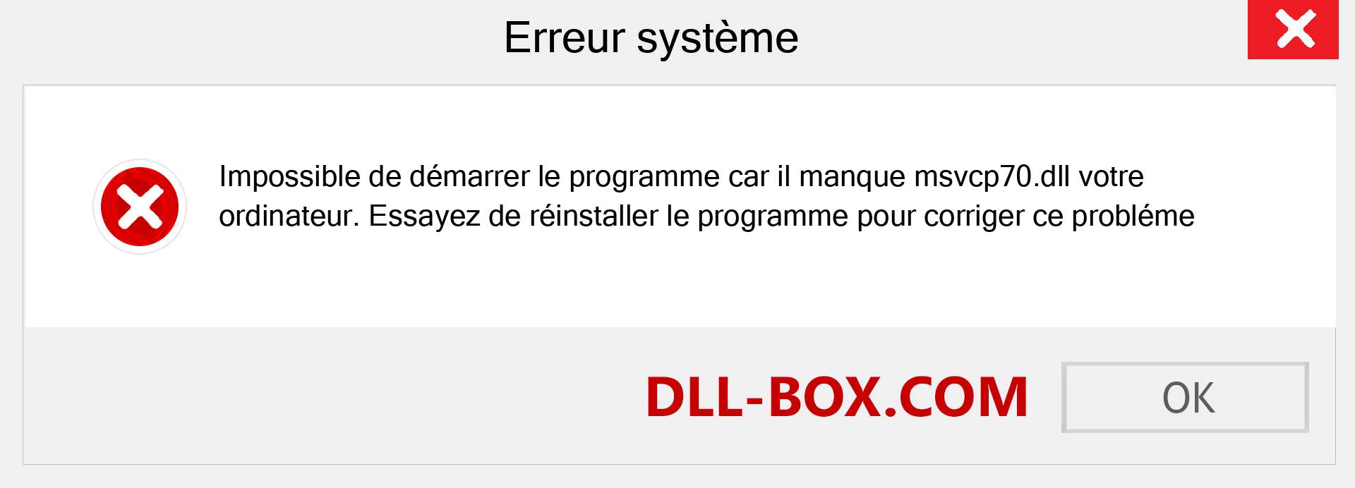 Le fichier msvcp70.dll est manquant ?. Télécharger pour Windows 7, 8, 10 - Correction de l'erreur manquante msvcp70 dll sur Windows, photos, images